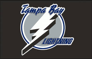 Caption: Thrilling Energy - The Tampa Bay Lightning Logo Against A Black Backdrop. Wallpaper