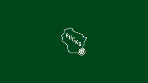 Caption: Vibrant Milwaukee Bucks Text Art Wallpaper