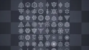 Caption: Vibrant Sacred Geometry Patterns Wallpaper