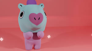 Captivating 3d Model Of Bt21's Beloved Character, Mang Wallpaper