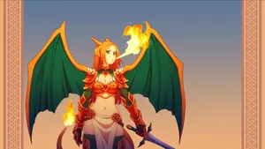 Captivating Anime Charizard Girl In Action Wallpaper