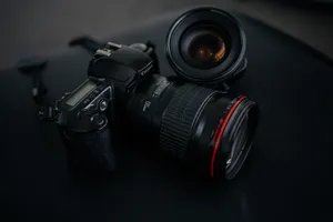 Captivating Detail Of Canon Dslr Zoom Photography Lenses Wallpaper