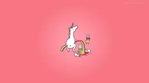 Captivating Image Of A Pink Unicorn Wallpaper