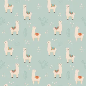 Captivating Llama Vector Illustration Wallpaper