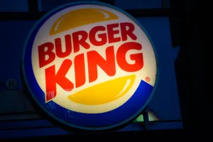 Captivating Night View Of Burger King Signage Wallpaper