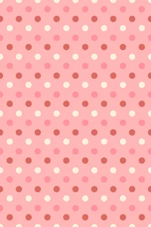 Captivating Pink And White Polka Dot Design Wallpaper