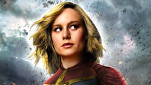 Captivating Portrait Of Brie Larson Wallpaper