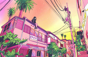 Captivating Purple Aesthetic Anime Wallpaper