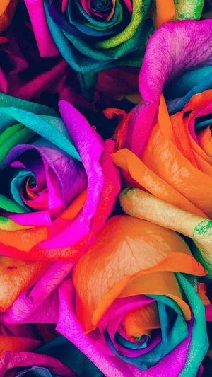 Captivating Rainbow Flower Iphone Wallpaper Wallpaper