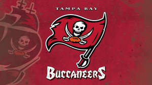 Captivating Red Artwork Of Tampa Bay Buccaneers Flag Wallpaper