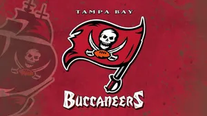 Captivating Red Artwork Of Tampa Bay Buccaneers Flag Wallpaper