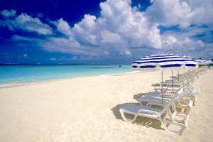 Caribbean White Beach Resort Wallpaper