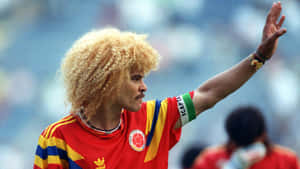 Carlos Valderrama Waving Wallpaper