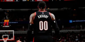 Carmelo Anthony Blazers Jersey 00 Back Wallpaper