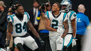 Carolina Panthers Athletes Dj Moore And Stephen Sullivan Wallpaper