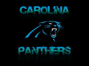 Carolina Panthers Logo With Gradient Word Art Wallpaper