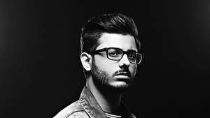 Carryminati Black And White Portrait Wallpaper