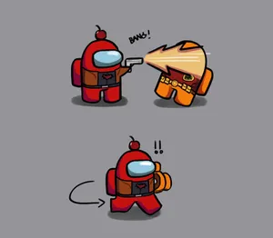 Cartoon Among Us 4k Wallpaper