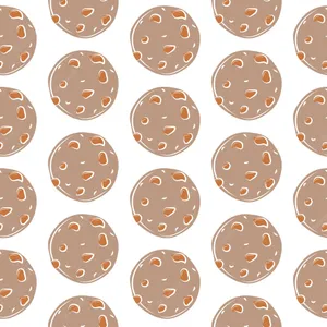Cartoon Cookie With Almond Nuts Wallpaper