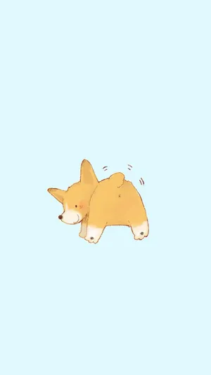 Cartoon Corgi Butts Wallpaper