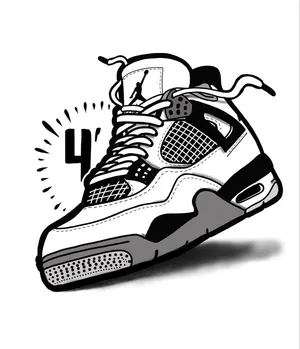Cartoon Jordan Shoes Iv Wallpaper