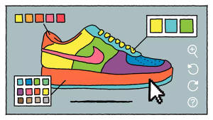 Cartoon Nike Shoe Color Art Wallpaper