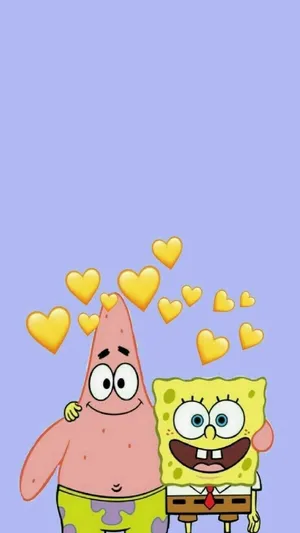 Cartoon Spongebob And Patrick Aesthetic Iphone Wallpaper