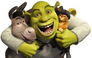 Cartoons Shrek Donkey Puss Wallpaper