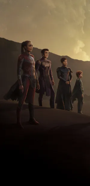 Cast Of Marvel's Eternals Comes Together To Form One Powerful Team. Wallpaper