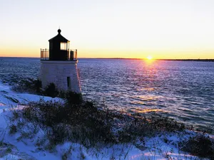 Castle Hill Lighthouse In Newport, Rhode Island Wallpaper