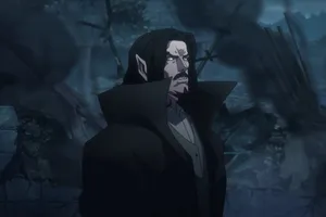 Castlevania Animated Vampire Noble Night Scene Wallpaper