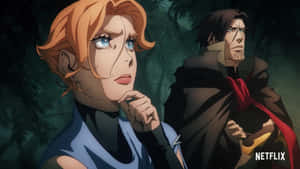 Castlevania Netflix Syphaand Trevor Concerned Look Wallpaper