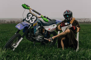 Casual Dirtbike Rider Wallpaper