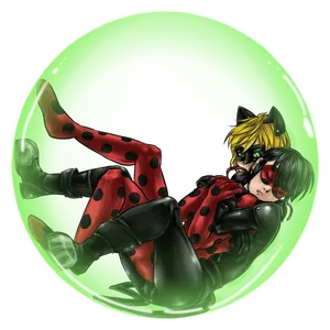 Cat Noir In A Bubble Wallpaper