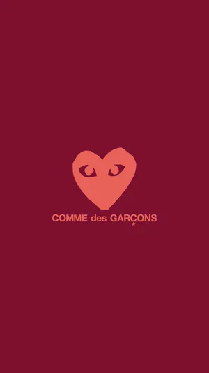 Cdg Red Orange Minimalist Art Wallpaper