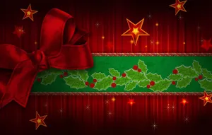 Celebrate Christmas In Red And Green Wallpaper