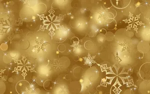Celebrate Christmas Joyfully With Gold-themed Decorations Wallpaper