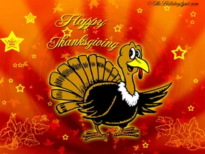 Celebrate Thanksgiving With A Festive Animated Turkey Wallpaper