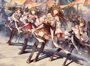Celebrate The Action And Adventure Of Kantai Collection Wallpaper