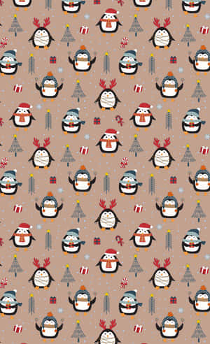 Celebrate The Holiday Season With This Cute And Simple Christmas Scene Wallpaper