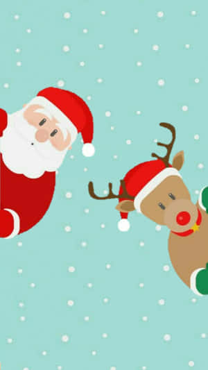 Celebrate The Holidays With A Jolly Christmas Iphone Wallpaper