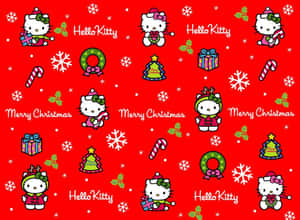 Celebrate The Holidays With Hello Kitty! Wallpaper