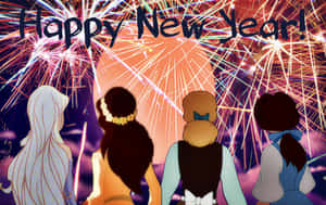 Celebrate The New Year With Mickey And Friends! Wallpaper