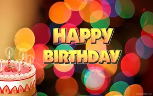 Celebrate The Special Day With A Delicious Strawberry Birthday Cake! Wallpaper