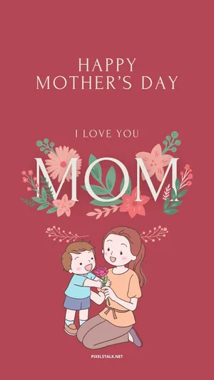 Celebrate Your Moms This Year With A Beautiful Happy Mothers Day Hd Wallpaper! Wallpaper