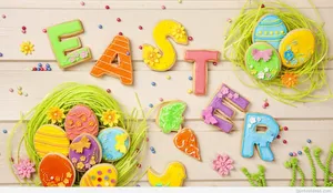 Celebrating Easter Sunday With Delicious Cookies Wallpaper