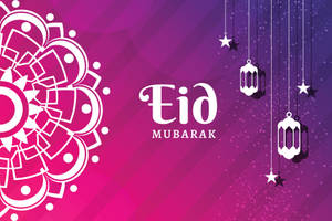 Celebrating Eid Mubarak - Starlit Ramadan Lanterns Wallpaper