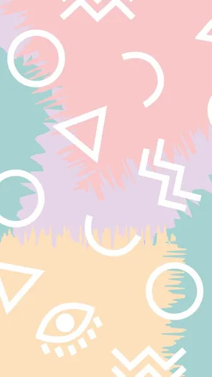 Celebrating The 80s Resurgence With A Colourful Pastel Style Wallpaper