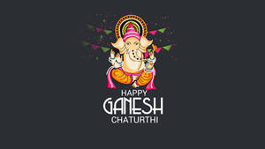 Celebratory Spirit Of Ganesh Chaturthi Wallpaper