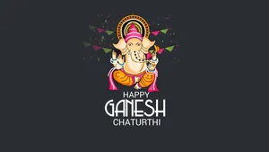 Celebratory Spirit Of Ganesh Chaturthi Wallpaper